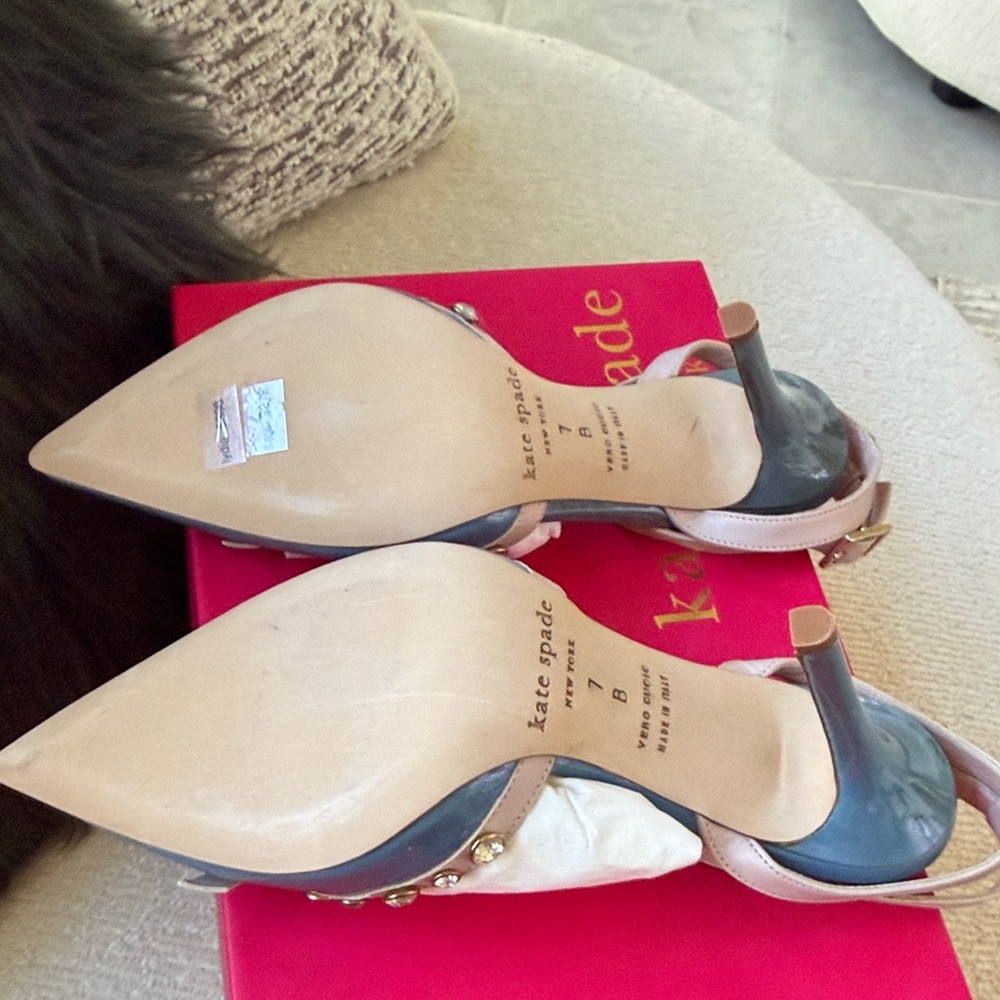 Kate Spade Pink and Blue Studded Heels - Picture 4 of 4
